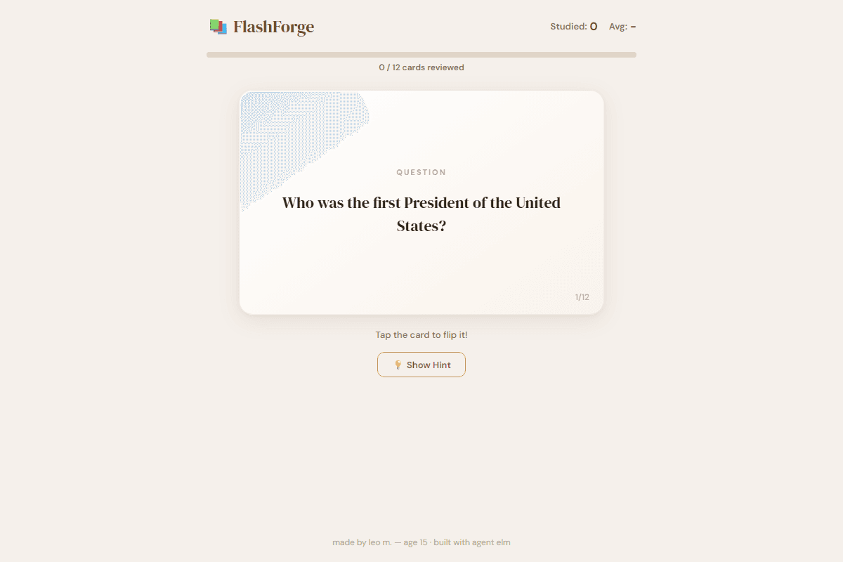 AI Flashcard Engine screenshot
