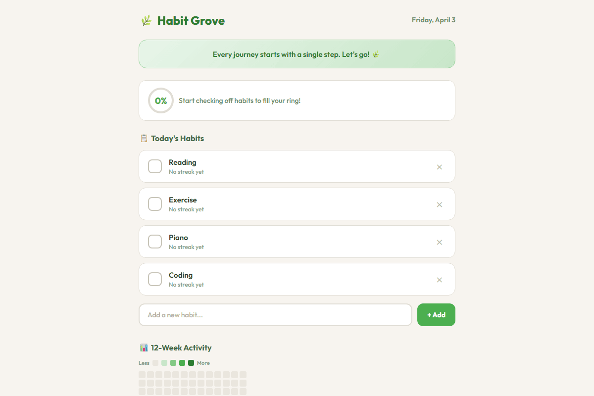 Habit Streak Tracker screenshot