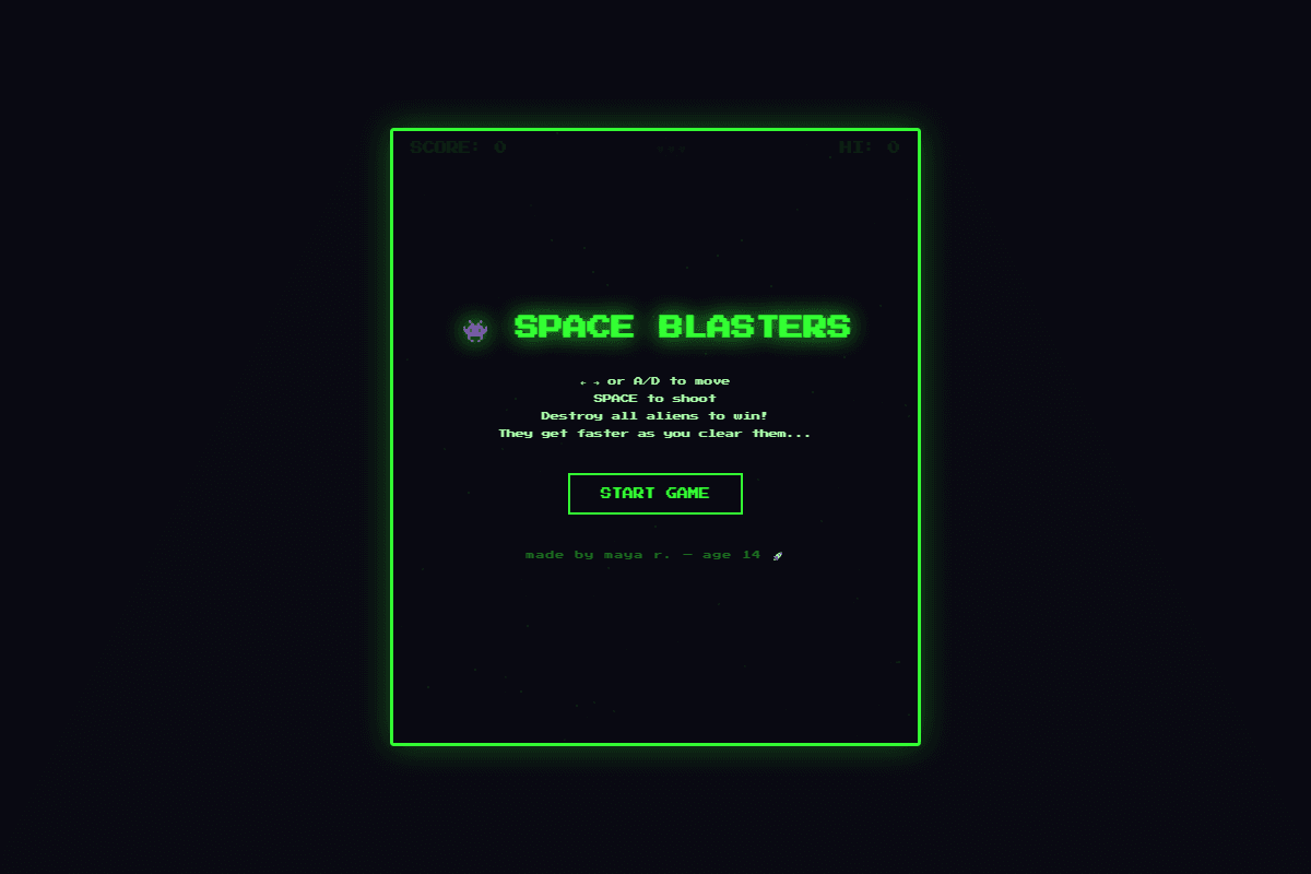 Retro Space Invaders screenshot